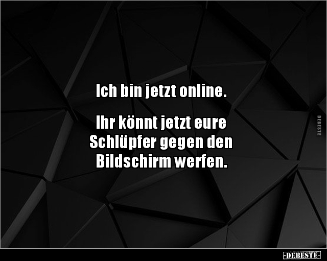Ich bin jetzt online.  Ihr könnt jetzt eure.. - Lustige Bilder | DEBESTE.de
