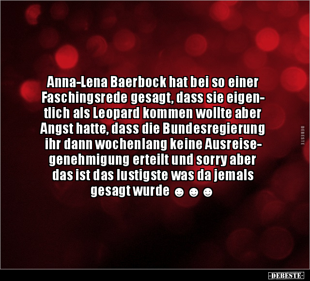 Anna-Lena Baerbock hat bei so einer Faschingsrede gesagt.. - Lustige Bilder | DEBESTE.de