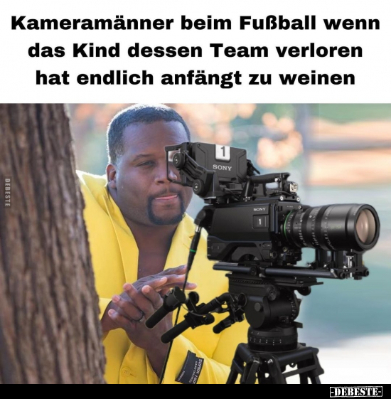 Kameramänner beim Fußball wenn das Kind dessen Team.. - Lustige Bilder | DEBESTE.de