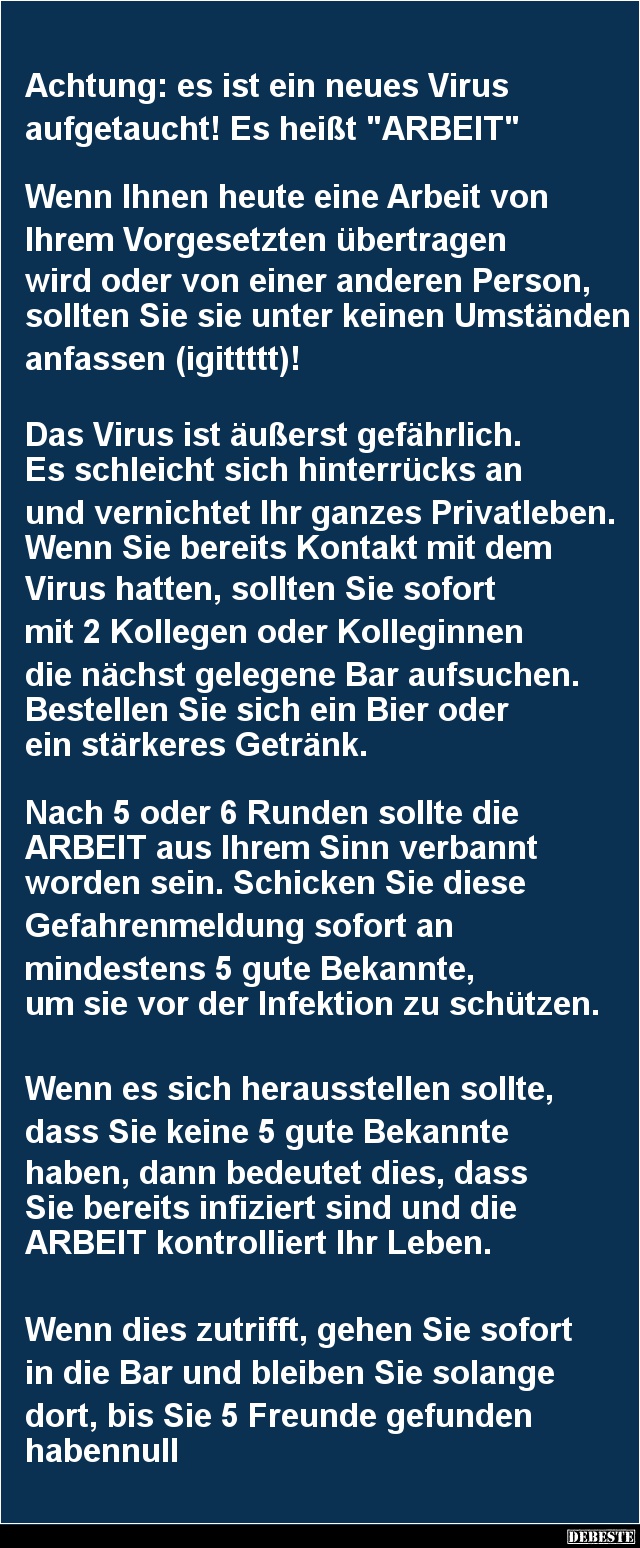 Achtung: es ist ein neues Virus aufgetaucht! - Lustige Bilder | DEBESTE.de