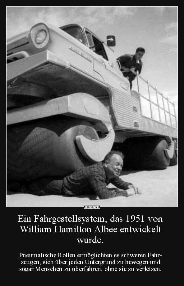 Ein Fahrgestellsystem, das 1951 von William Hamilton Albee.. - Lustige Bilder | DEBESTE.de
