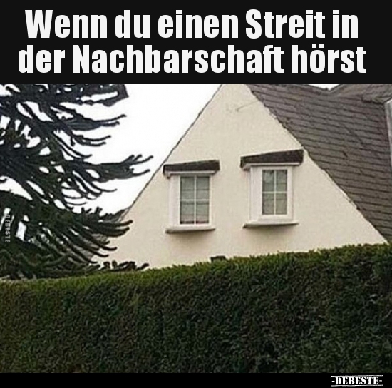 Wenn du einen Streit in der Nachbarschaft hörst.. - Lustige Bilder | DEBESTE.de