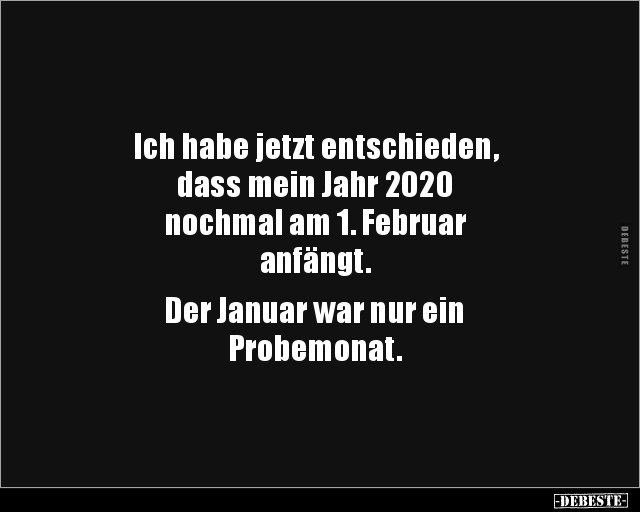 Ich habe jetzt entschieden, dass mein Jahr 2020.. - Lustige Bilder | DEBESTE.de