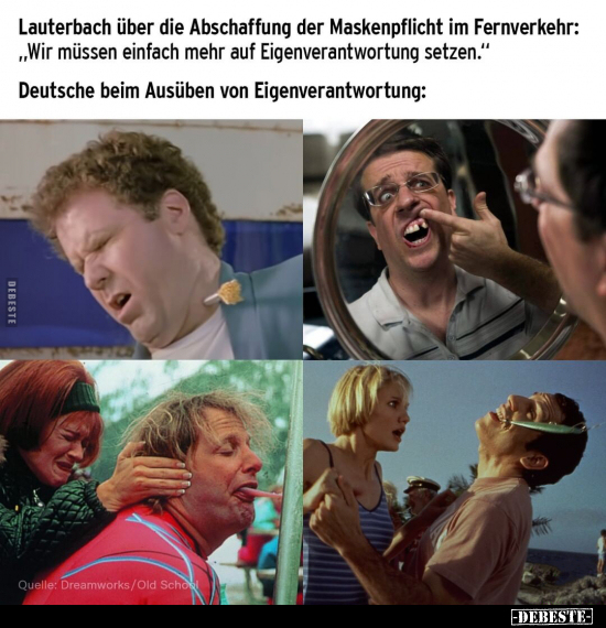 Lauterbach über die Abschaffung der Maskenpflicht im.. - Lustige Bilder | DEBESTE.de
