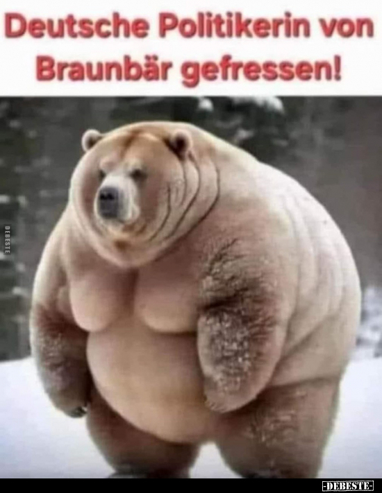 Deutsche Politikerin von Braunbär gefressen!.. - Lustige Bilder | DEBESTE.de
