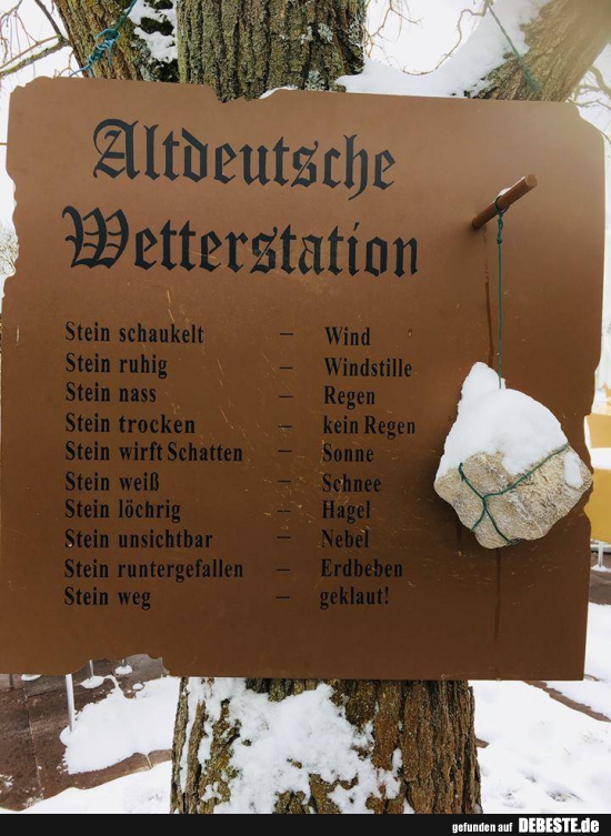 Altdeutsche Wetterstation.. - Lustige Bilder | DEBESTE.de