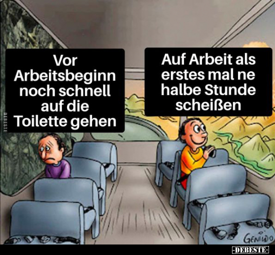 Vor Arbeitsbeginn noch schnell auf die Toilette.. - Lustige Bilder | DEBESTE.de