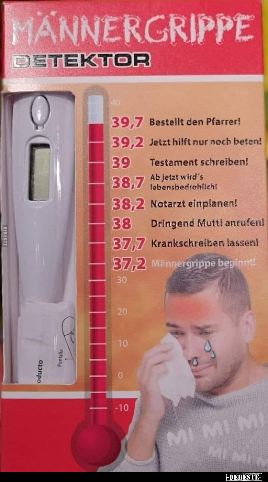 Männergrippe Detector.. - Lustige Bilder | DEBESTE.de