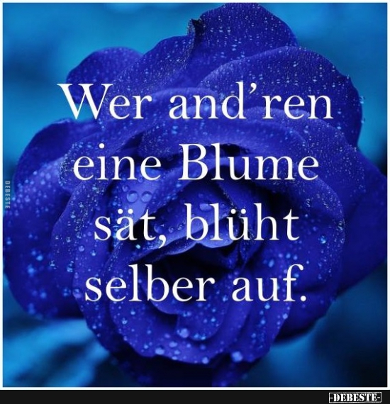 Wer and'ren eine Blume sät, blüht selber auf.. - Lustige Bilder | DEBESTE.de