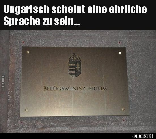 Ungarisch scheint eine ehrliche Sprache zu sein... - Lustige Bilder | DEBESTE.de