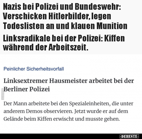 Nazis bei Polizei und Bundeswehr: Verschicken.. - Lustige Bilder | DEBESTE.de