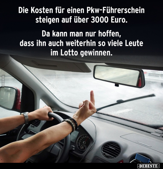 Die Kosten für einen Pkw-Führerschein steigen auf.. - Lustige Bilder | DEBESTE.de
