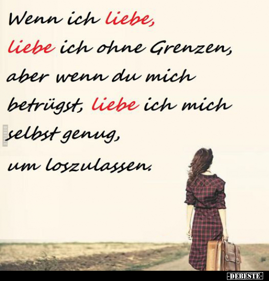 Wenn ich liebe, liebe ich ohne Grenzen, aber wenn du mich.. - Lustige Bilder | DEBESTE.de