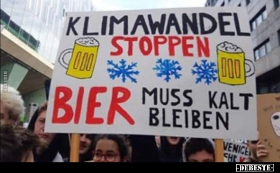 Klimawandel stoppen  - Bier muss kalt bleiben.. - Lustige Bilder | DEBESTE.de