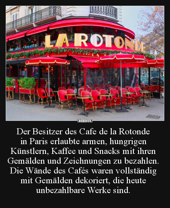 Der Besitzer des Cafe de la Rotonde in Paris erlaubte.. - Lustige Bilder | DEBESTE.de