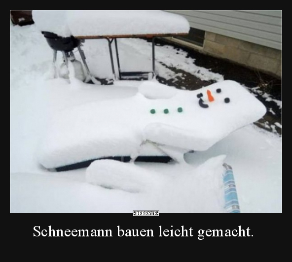 Schneemann bauen leicht gemacht... - Lustige Bilder | DEBESTE.de