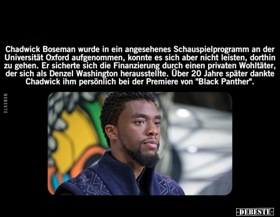 Chadwick Boseman wurde in ein angesehenes.. - Lustige Bilder | DEBESTE.de