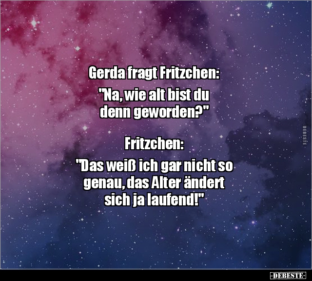 Gerda fragt Fritzchen: "Na, wie alt bist du denn.." - Lustige Bilder | DEBESTE.de