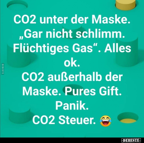 CO2 unter der Maske. "Gar nicht schlimm. Flüchtiges.." - Lustige Bilder | DEBESTE.de