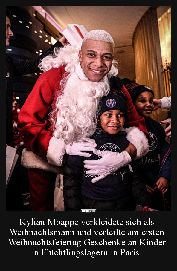 Kylian Mbappe verkleidete sich als Weihnachtsmann und.. - Lustige Bilder | DEBESTE.de