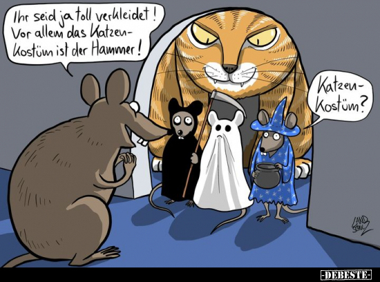Ihr seid ja toll verkleidet! Vor allem das Katzenkostüm.. - Lustige Bilder | DEBESTE.de