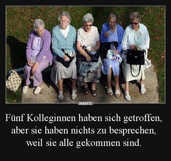Fünf Kolleginnen haben sich getroffen.. - Lustige Bilder | DEBESTE.de