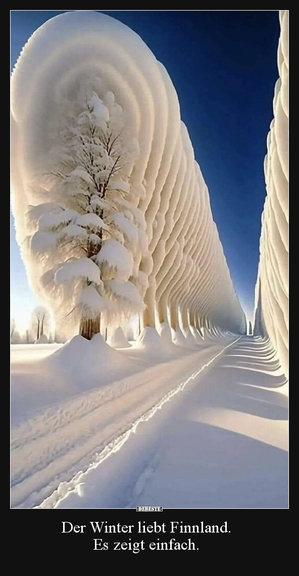 Der Winter liebt Finnland.  Es zeigt einfach... - Lustige Bilder | DEBESTE.de
