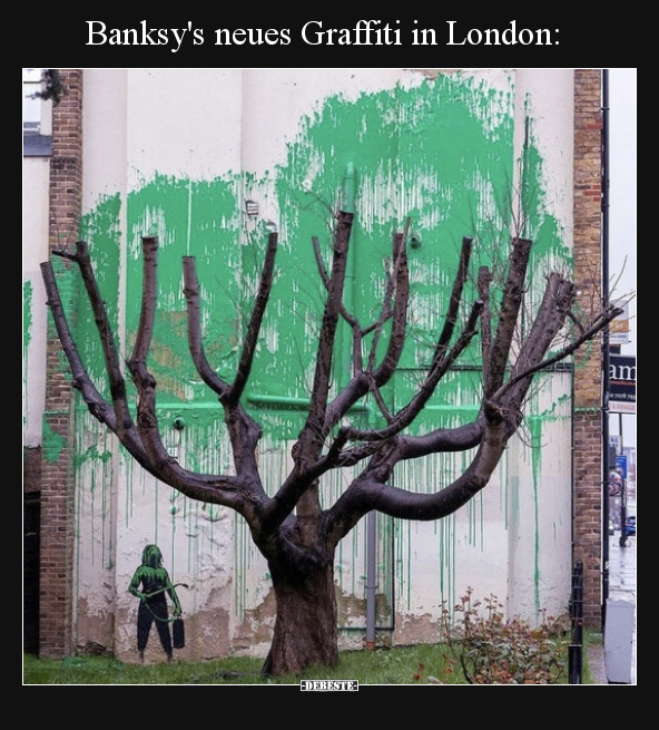 Banksy's neues Graffiti in London.. - Lustige Bilder | DEBESTE.de