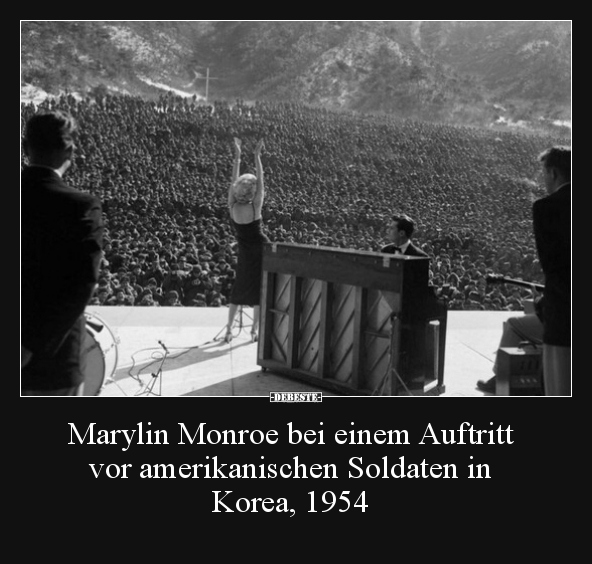 Marylin Monroe bei einem Auftritt vor amerikanischen.. - Lustige Bilder | DEBESTE.de