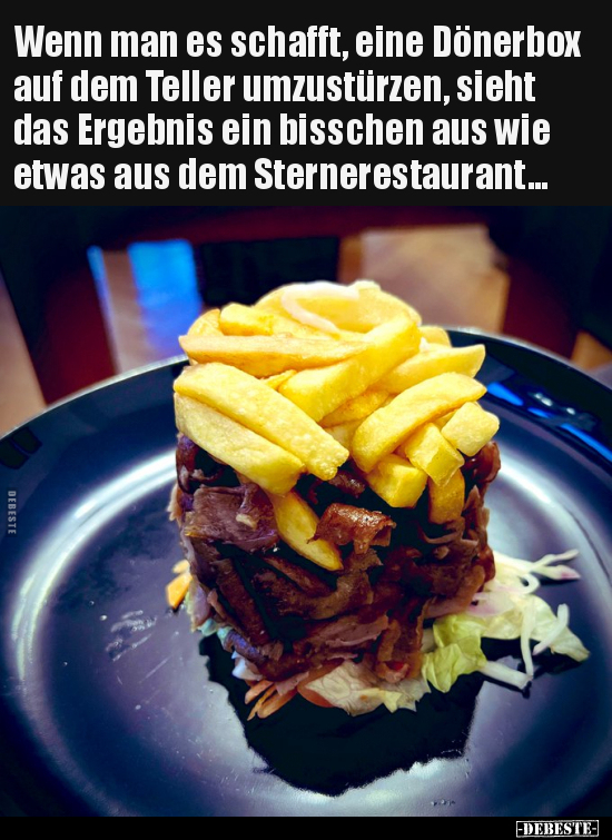 Wenn man es schafft, eine Dönerbox auf dem Teller.. - Lustige Bilder | DEBESTE.de