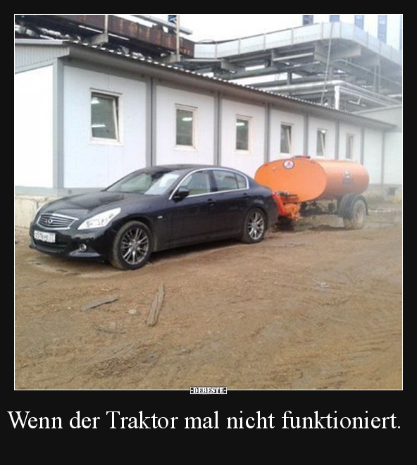 Wenn der Traktor mal nicht funktioniert. - Lustige Bilder | DEBESTE.de