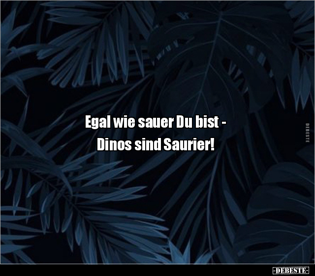 Egal wie sauer Du bist - Dinos sind Saurier!.. - Lustige Bilder | DEBESTE.de