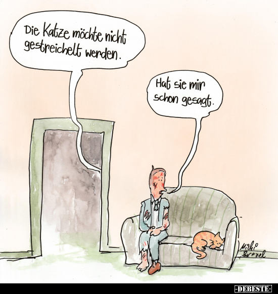 Die Katze möchte nicht gestreichelt werden.. - Lustige Bilder | DEBESTE.de