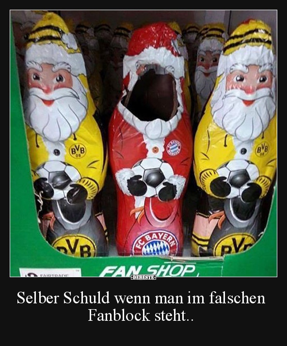 Selber Schuld wenn man im falschen Fanblock steht.. - Lustige Bilder | DEBESTE.de