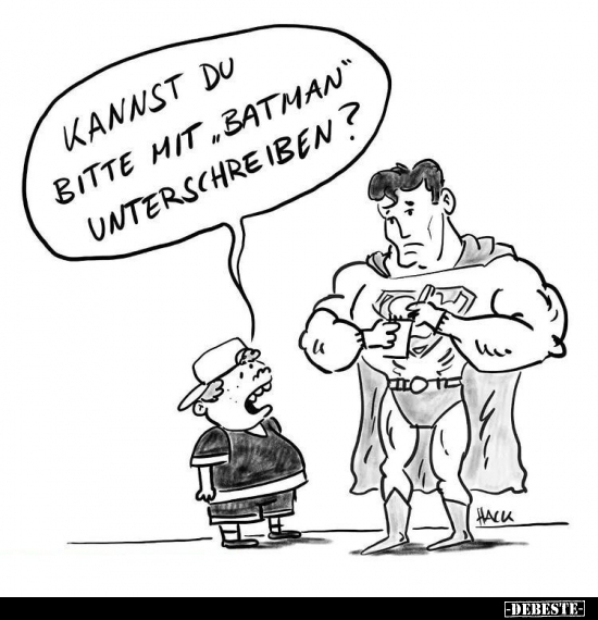 Kannst du bitte mit "Batman" unterschreiben?.. - Lustige Bilder | DEBESTE.de