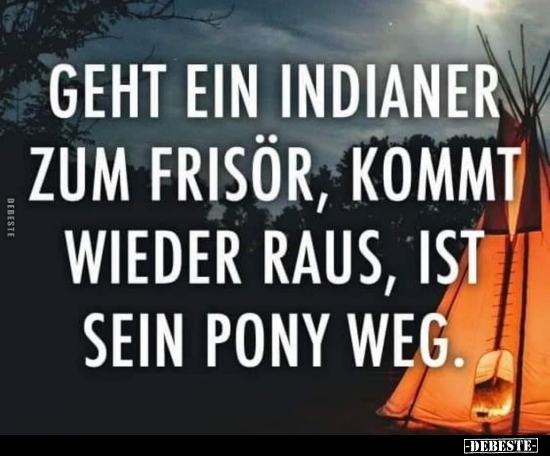 Geht ein Indianer zum Frisör, kommt wieder raus.. - Lustige Bilder | DEBESTE.de