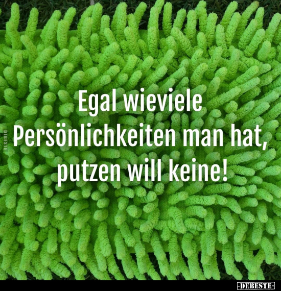 Egal wieviele Persönlichkeiten man hat, putzen will keine!.. - Lustige Bilder | DEBESTE.de