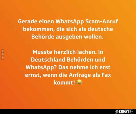 Gerade einen WhatsApp Scam-Anruf bekommen... - Lustige Bilder | DEBESTE.de
