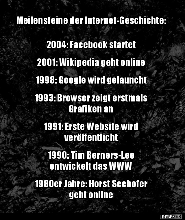 Meilensteine der Internet-Geschichte: 2004: Facebook.. - Lustige Bilder | DEBESTE.de