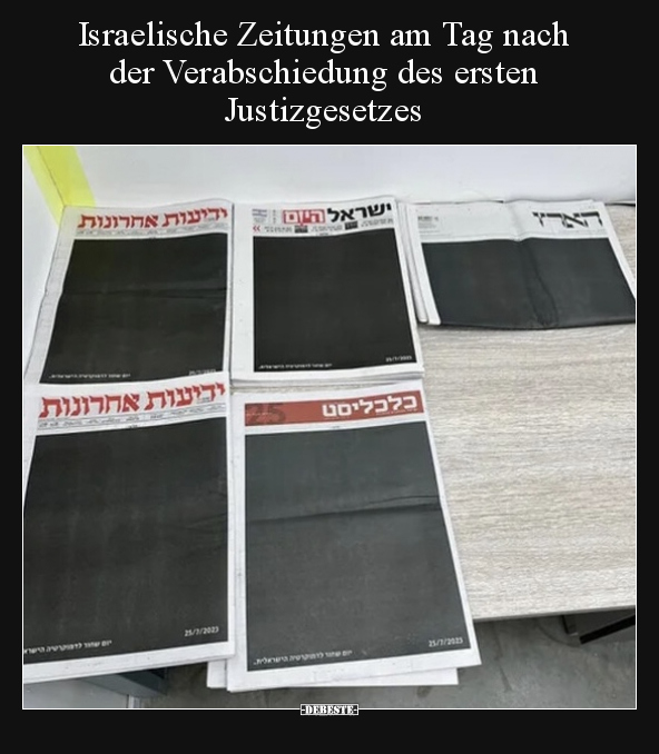 Israelische Zeitungen am Tag nach der Verabschiedung des.. - Lustige Bilder | DEBESTE.de