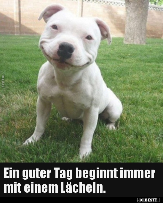 Ein guter Tag beginnt immer mit einem Lächeln... - Lustige Bilder | DEBESTE.de