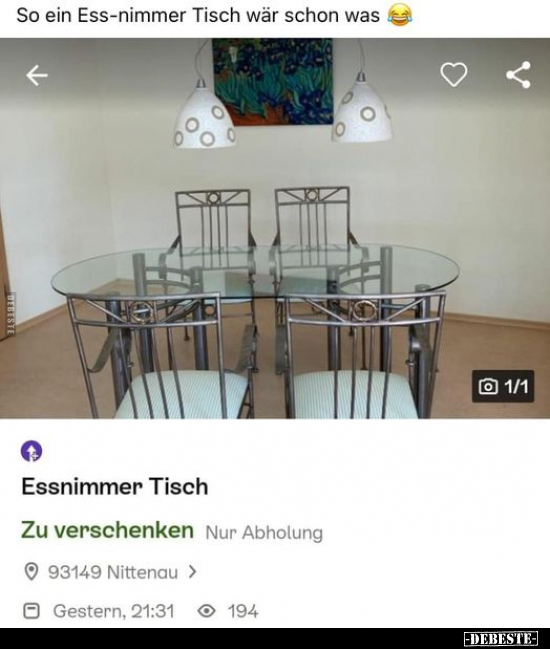 So ein Ess-nimmer Tisch wär schon was.. - Lustige Bilder | DEBESTE.de