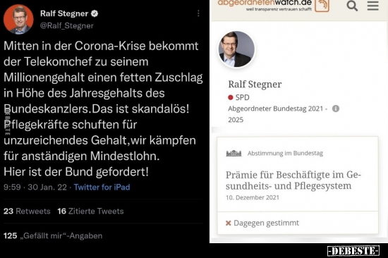 Mitten in der Corona-Krise bekommt der Telekomchef zu.. - Lustige Bilder | DEBESTE.de