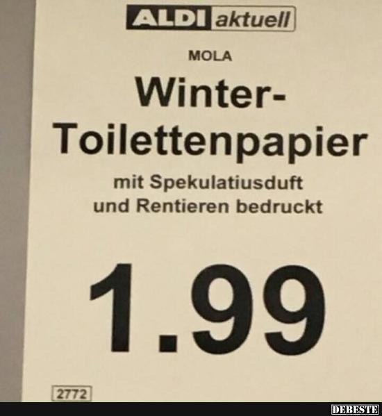 Winter-Toilettenpapier.