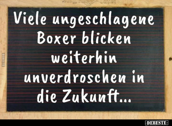 Viele ungeschlagene Boxer blicken weiterhin unverdroschen.. - Lustige Bilder | DEBESTE.de