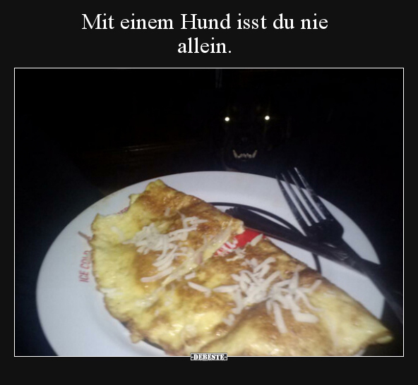 Mit einem Hund isst du nie allein... - Lustige Bilder | DEBESTE.de