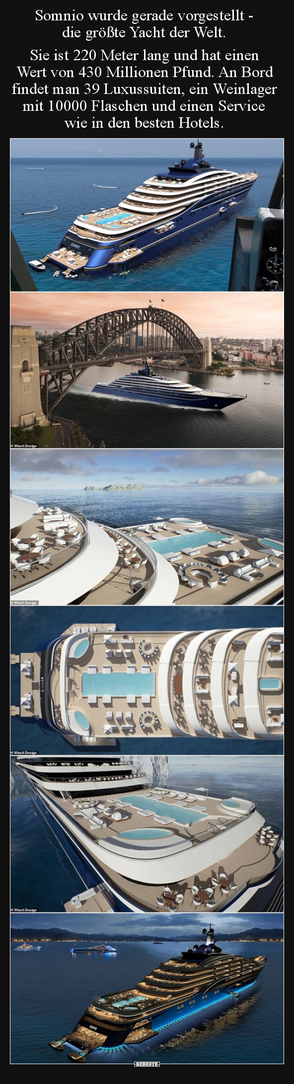 Somnio wurde gerade vorgestellt -  die größte Yacht der Welt. . - Lustige Bilder | DEBESTE.de