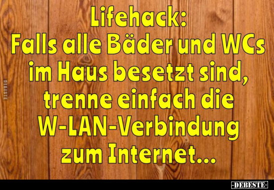 Lifehack: Falls alle Bäder und WCs im Haus besetzt sind.. - Lustige Bilder | DEBESTE.de