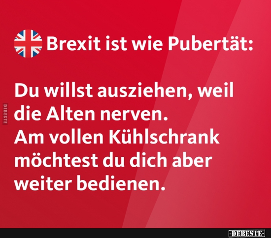 Brexit ist wie Pubertät.. - Lustige Bilder | DEBESTE.de