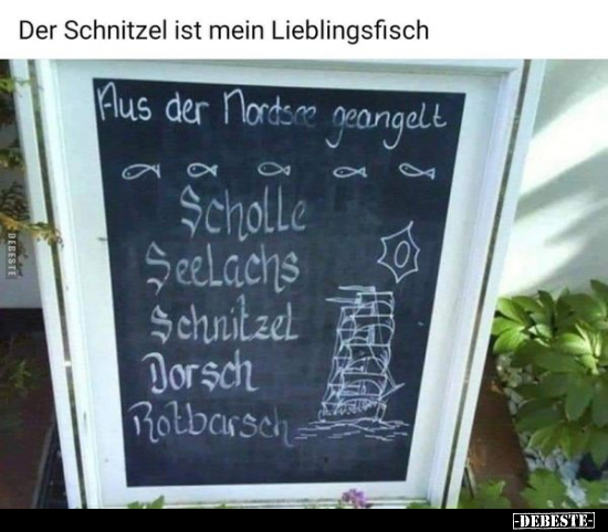 Der Schnitzel ist mein Lieblingsfisch.. - Lustige Bilder | DEBESTE.de